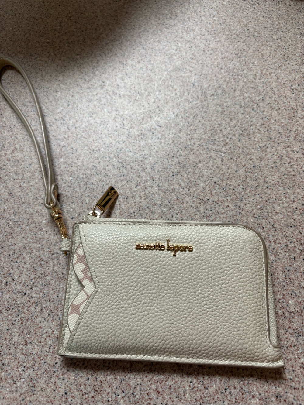 Nanette Lepore Leather Wristlet in like new condition. Beige Leather